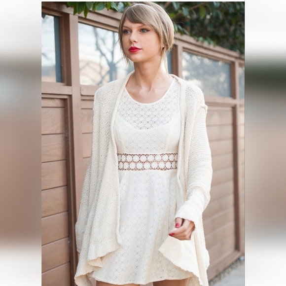 Free People Orange Dress Mini See-Through Daisy Waist Size 10 ASO Taylor Swift - Picture 10 of 10